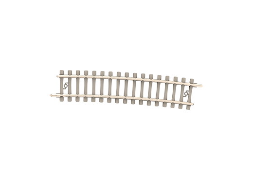 Minitrix Gebogenes Gleis mit Betonschwellen Radius 526,2 mm