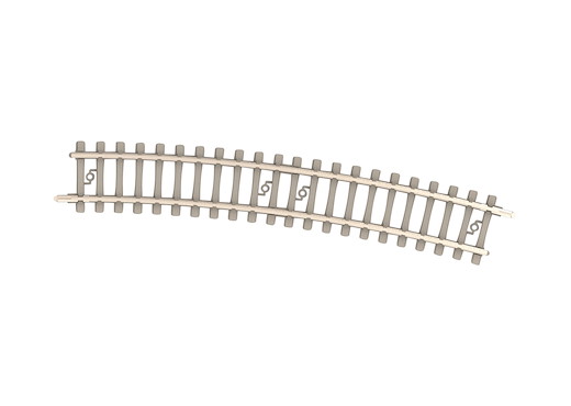 Minitrix Gebogenes Gleis mit Betonschwellen Radius 362,6 mm