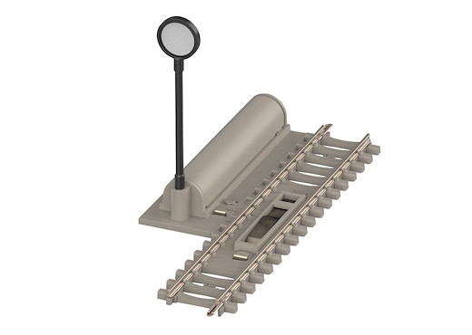Minitrix Entkupplungsgleis mit Betonschwellen Länge 76,3 mm