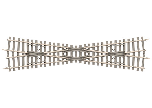 Minitrix Kreuzung - 15° mit Betonschwellen Länge 129,8 mm