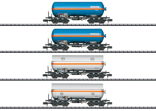 Wagen-Set "Druckgas-Kesselwagen", DB