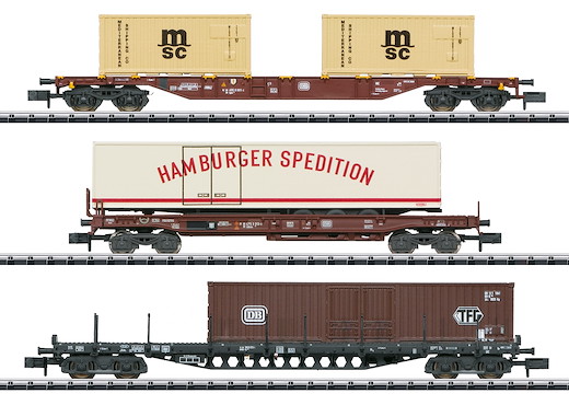 Güterwagen-Set "Containerverkehr", DB