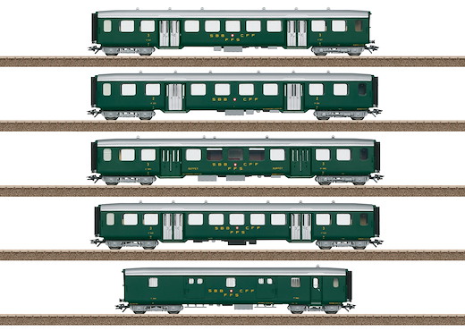 Leichtstahlwagen-Set zur Ae 3/6 I, SBB