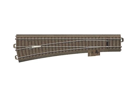 Trix H0 Schlanke Weiche links Länge 236,1 mm / Zweiggleisradius 1.114,6 mm