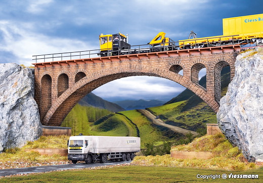 H0 Mauersteinbrücke, gerade