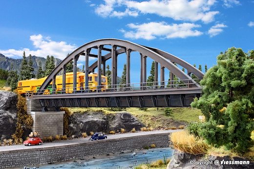 H0 Stahlbogenbrücke, gerade