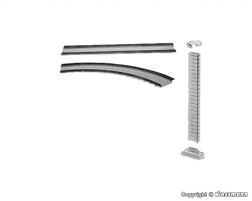 H0 Set Brueckenauff. bis 12cm