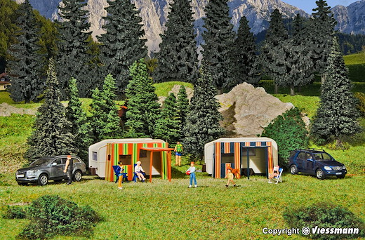 H0 Campingwagen, 2 Stück