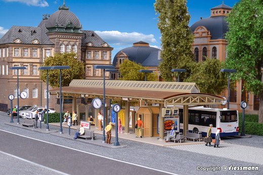 H0 Busstation, überdacht