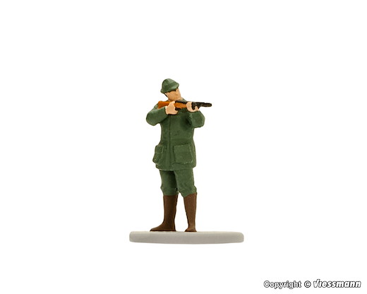 H0 Jaeger mit Gewehr mit Muen