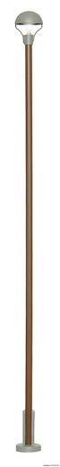 H0 Holzmastleuchte DR,LED wei