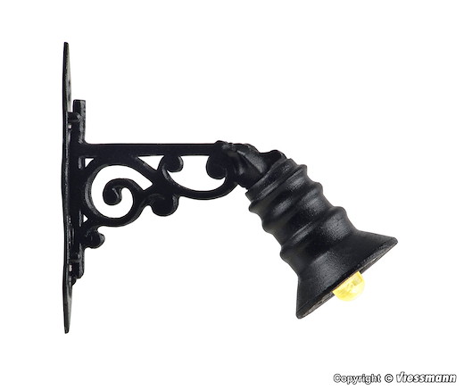 H0 Wandlaterne, LED warmweiss