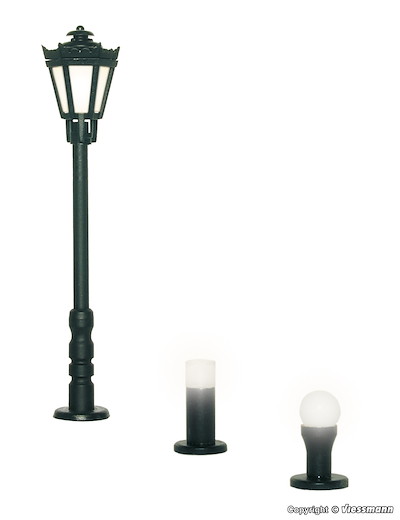 H0 Gartenleuchten-Set,schwarz