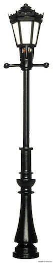 H0 Gaslaterne, LED warmweiß