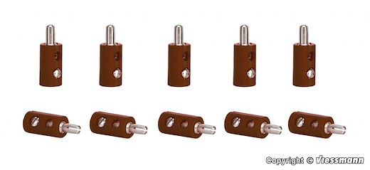 Querlochstecker braun, 10 Stu