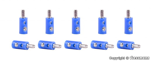 Querlochstecker blau, 10 Stue