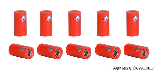 Muffen rot, 10 Stueck