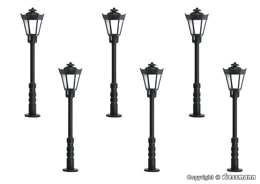 N Parklaterne 5+1, LED warmwe