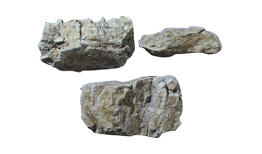 Giessform verschiedene grössere Felsen
