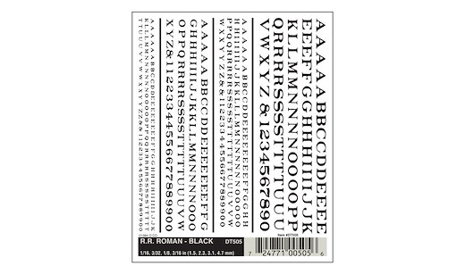 Buchstaben & Zahlen, schwarz