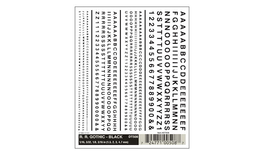 Buchstaben & Zahlen, schwarz