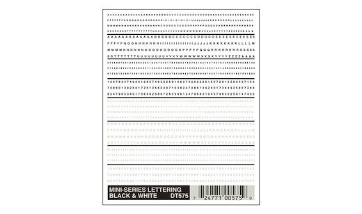 Buchstaben schwarz und weiss