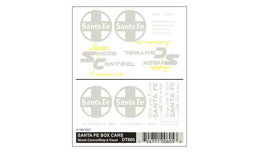 Santa Fe Güterwagenbeschriftung H0