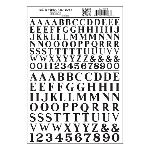 Zahlen& Buchstaben, schwarz