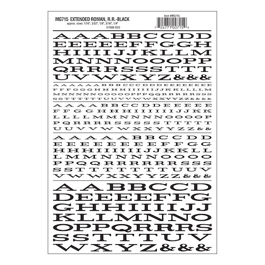 Buchstaben, ausgedehnt,  schwarz