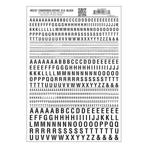 Buchstaben, eng, schwarz