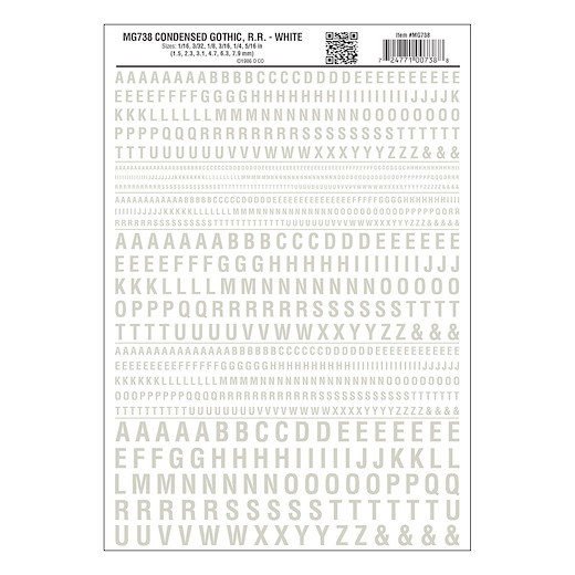 Buchstaben, eng, weiss