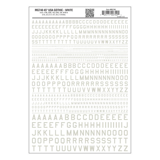 Buchstaben, amerikanischer Typ, weiss