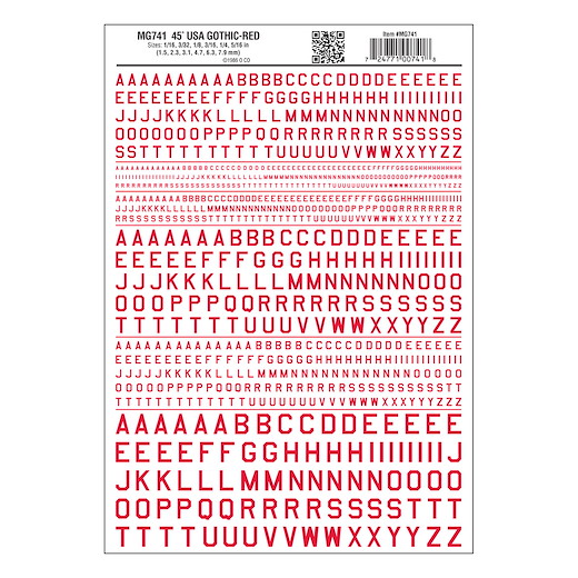 Buchstaben, amerikanischer Typ, rot