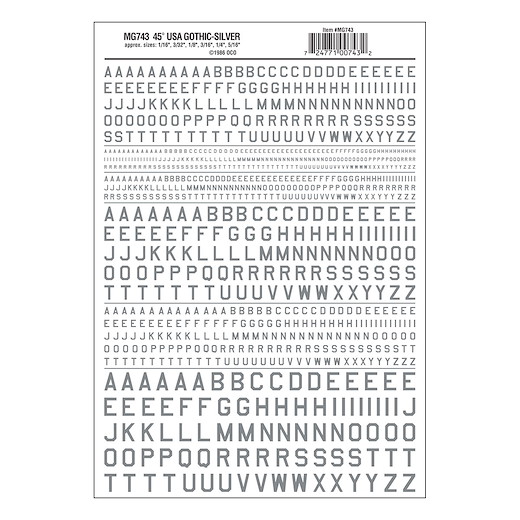 Buchstaben, amerikanischer Typ, siilber