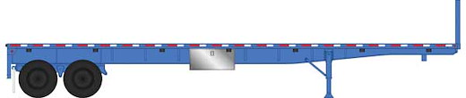 40' Flatbed Trler Blue 2/