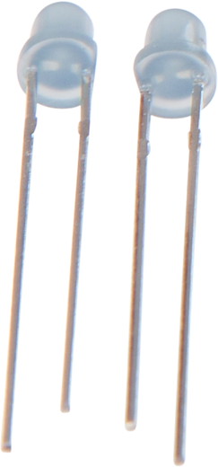 LED 3mm diffus blau 4-19V 2er Set