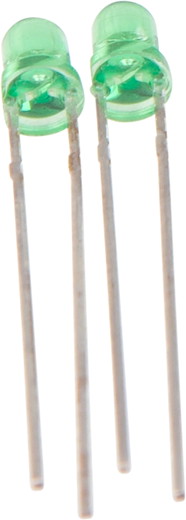 LED 3mm klar grün 4-19V 2er Set