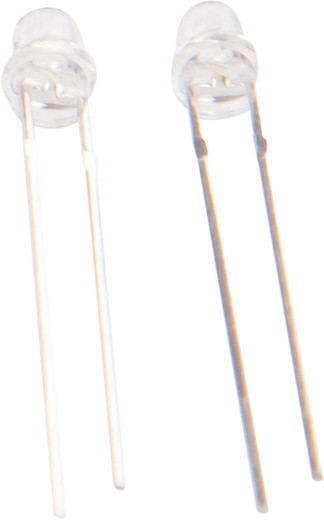 LED 3mm klar warmweiss 4-19V 2er Set