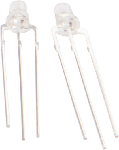 LED 3mm warmweiss/rot 4-19V 2er Set