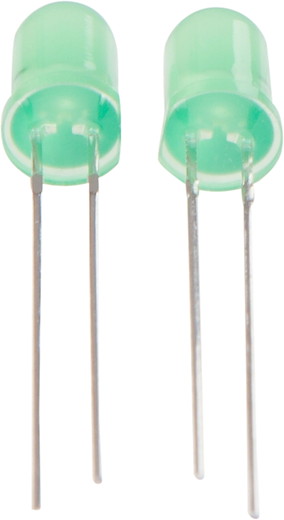 LED 5mm diffus grün 4-19V 2er Set