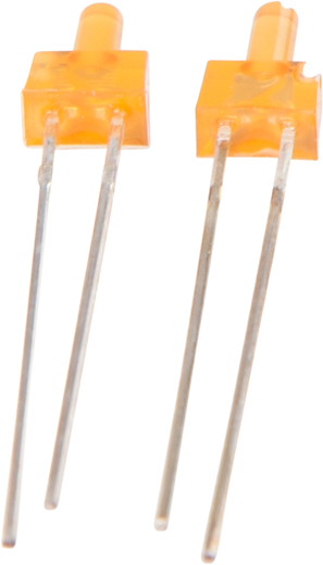 LED 2mm orange diffus 4-19V 2er Set