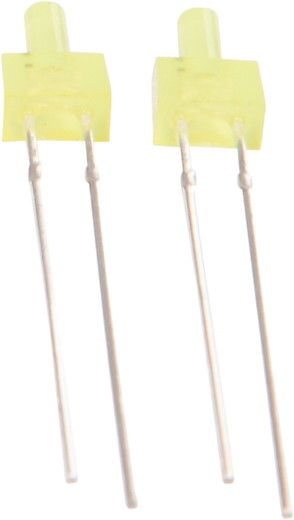 LED 2mm gelb diffus 4-19V 2er Set