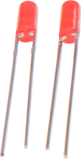 LED 3mm rot zylinderform 4-19V 2er Set