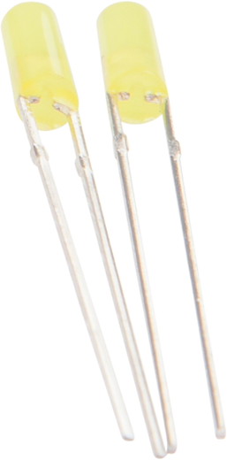 LED 3mm gelb zylinderform 4-19V 2er Set