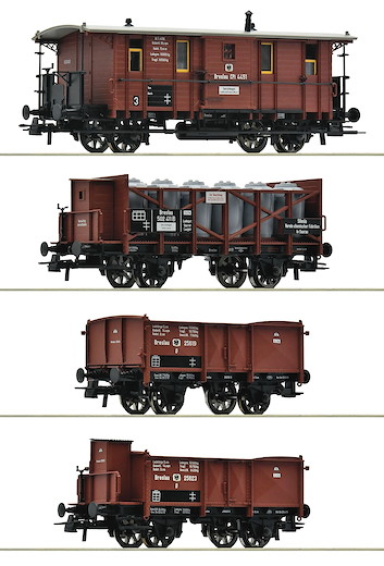 4-tlg. Set: Güterzug, K.P.E.V.