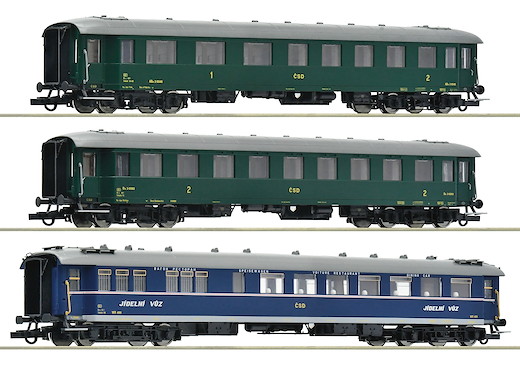3-tlg. Set 1: Schnellzugwagen, CSD
