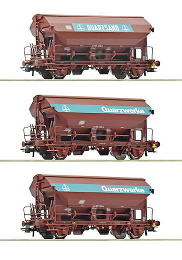 3-tlg. Set: Schwenkdachwagen, DB
