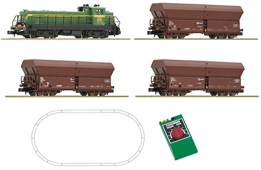 Analoges Startset: Diesellokomotive Serie 307 mit Güterzug, RENFE