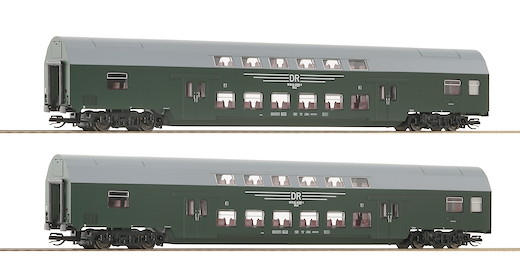 2-tlg. Set 2: Doppelstockwagen, DR