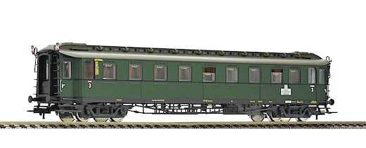 Schnellzugwagen 3. Klasse mit Zugschlussscheiben, DB